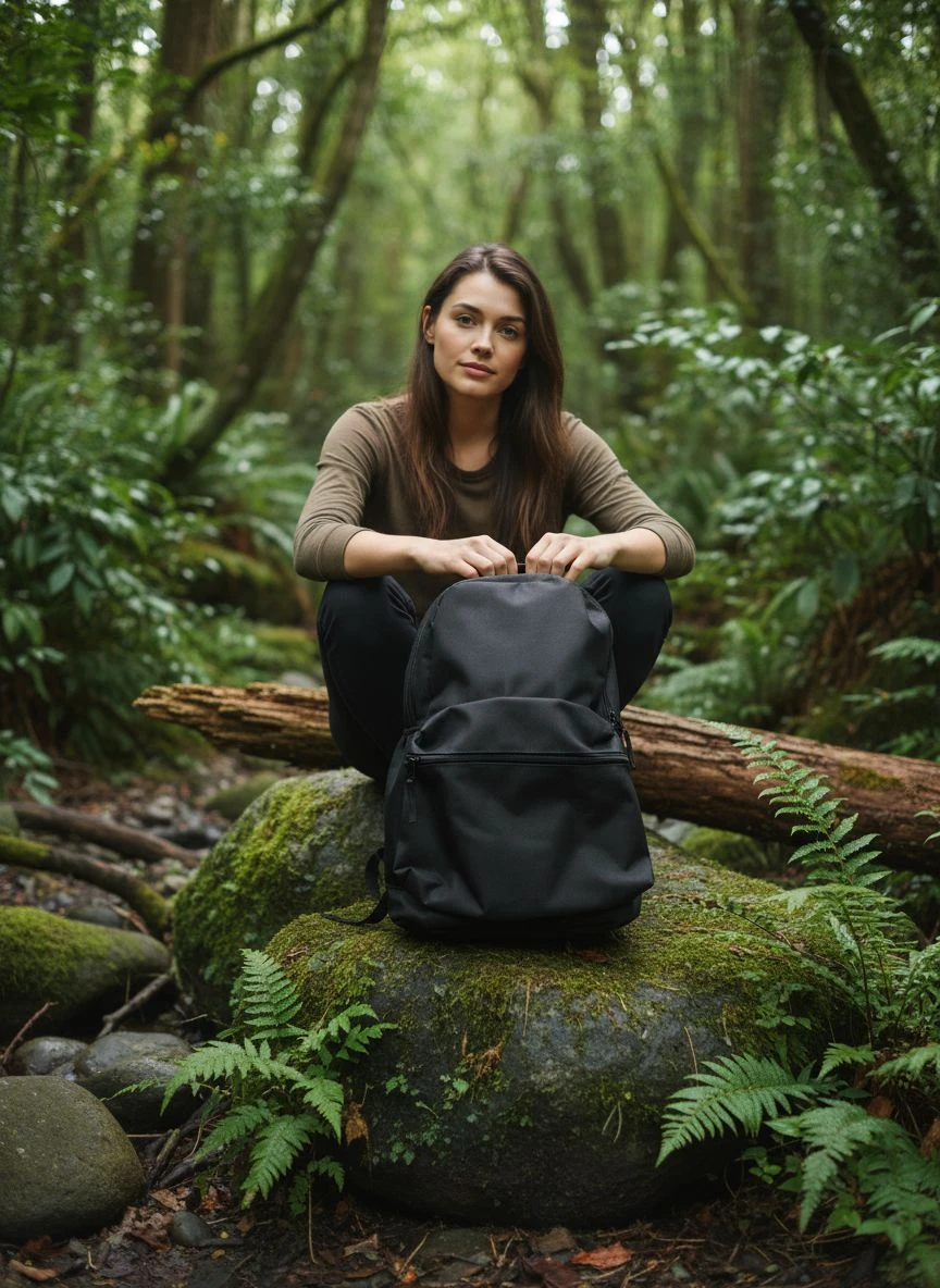 AI model generated with a backpack